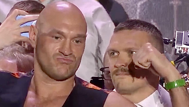 Tyson Fury does not look at Oleksandr Usyk at the meeting - Photo 1