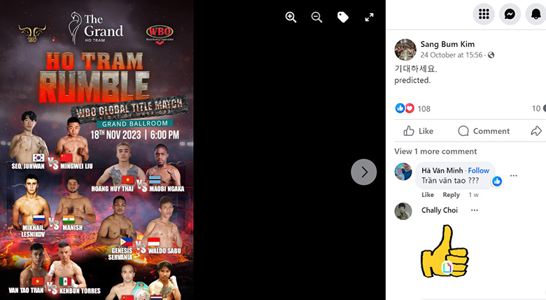 Tran Van Thao's name is wrongly printed on the Boxing event banner - Photo 3