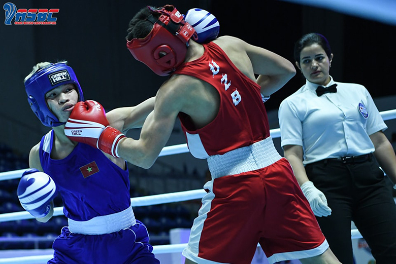 Military boxers won 2 consecutive matches, in the semi -finals of the Asian Boxing Prize - Photo 2