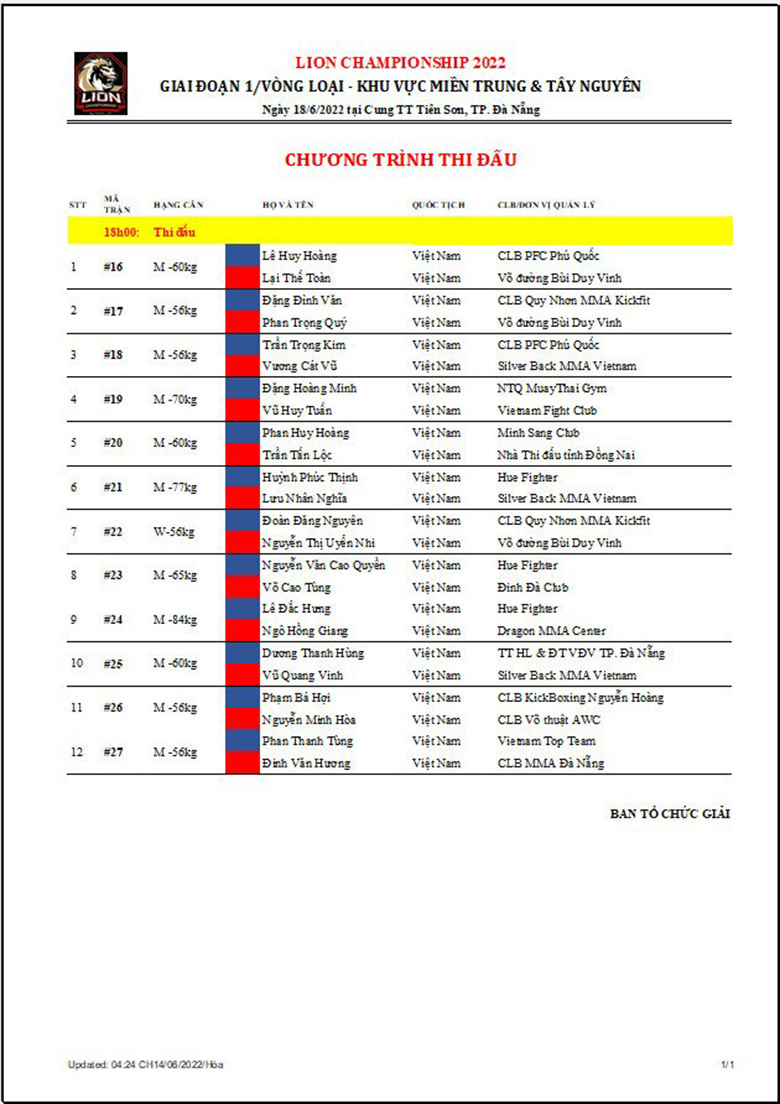 Link to watch live MMA Lion Championship in Central - Central Highlands - Photo 1