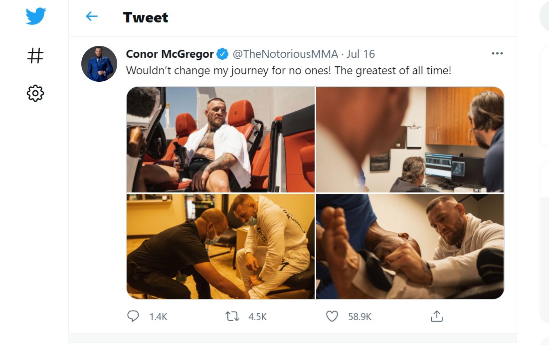 Nac rejected Conor McGregor's statement about injury before UFC 264 - Photo 2