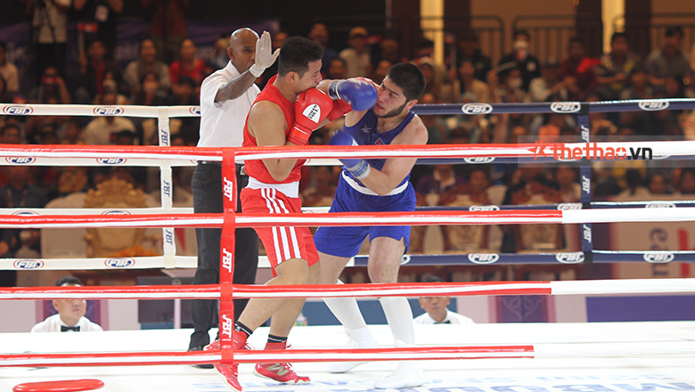 Nguyen Manh Cuong lost to 'Khabib Cambodia' in the final of Boxing SEA Games 32 - Photo 1