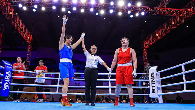 Diem Quynh, Ha Linh, Nguyen Huong stopped at the world boxing tournament - Photo 2