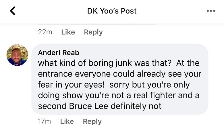 What does martial arts say about the defeat of DK Yoo - Photo 4