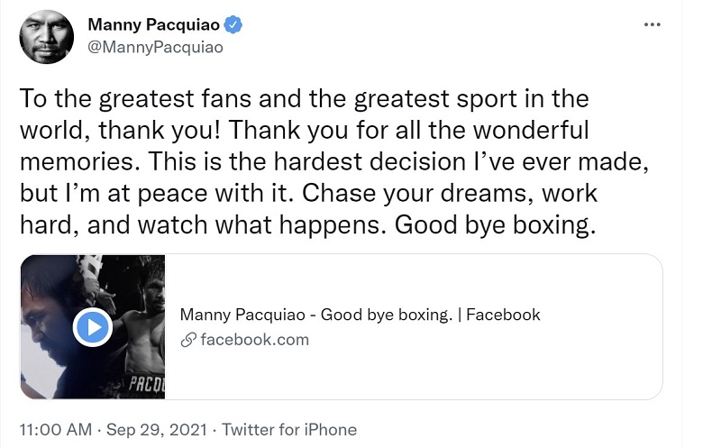 Manny Pacquiao officially retired, focusing on the presidential election - Photo 2