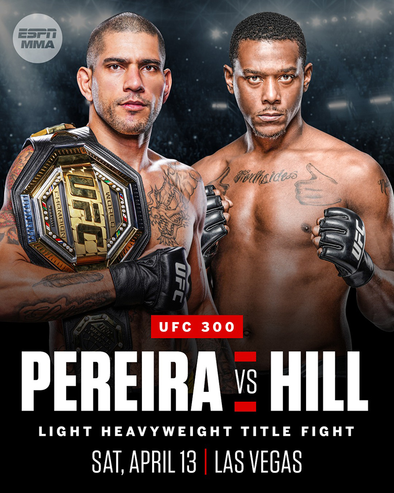 Alex Pereira protects the belt before Jamahal Hill at UFC 300 - Photo 2
