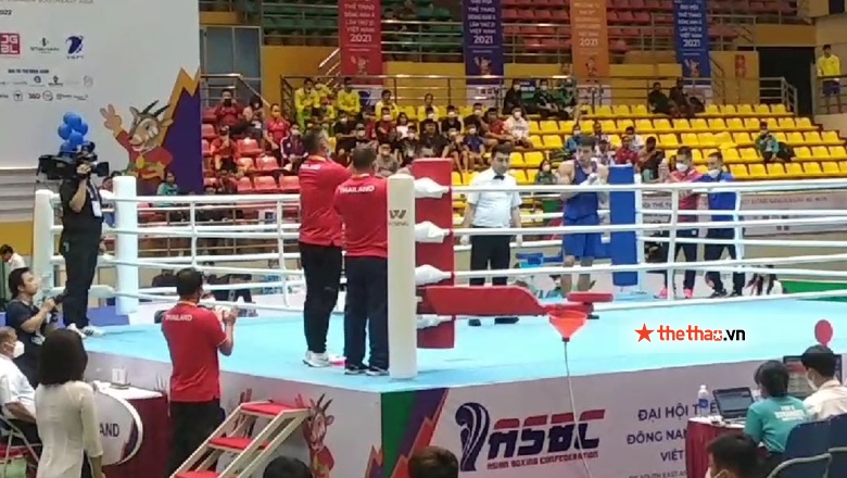 Boxer Tran Duc Tho soon stopped at SEA Games 31 - Photo 1