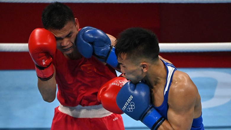 Boxing ASIAD 19: Nguyen Van Duong lost to the world champion, stopped in the 1/8 round - Photo 1