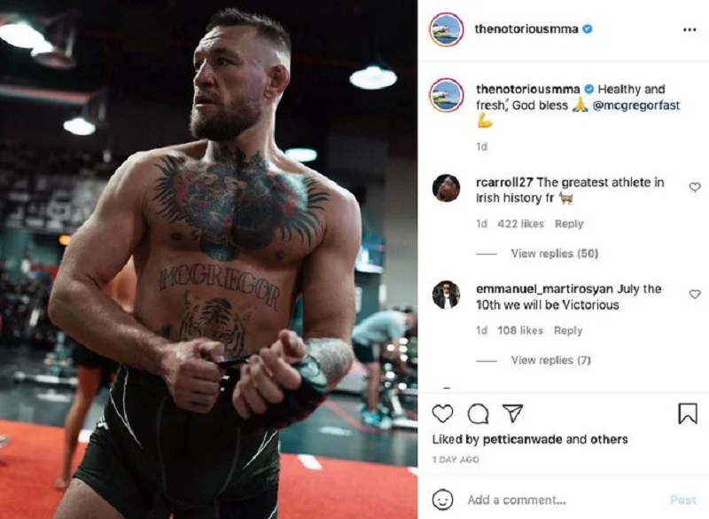 Conor McGregor shows off 