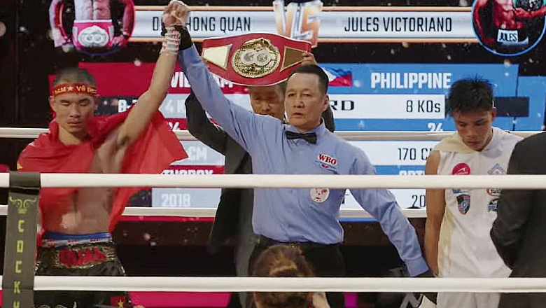 Dinh Hong Quan successfully defended the Boxing IBF belt - Photo 1