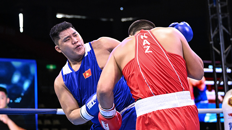 Doan Ngoc Minh Hieu lost early in the semi -finals of the Asian boxing U22 - Photo 1