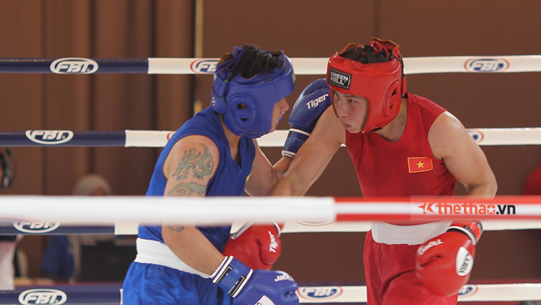 Ha Thi Linh lost to the former world champion, missed an appointment to enter the quarterfinals of Boxing Asiad 19 - Photo 1