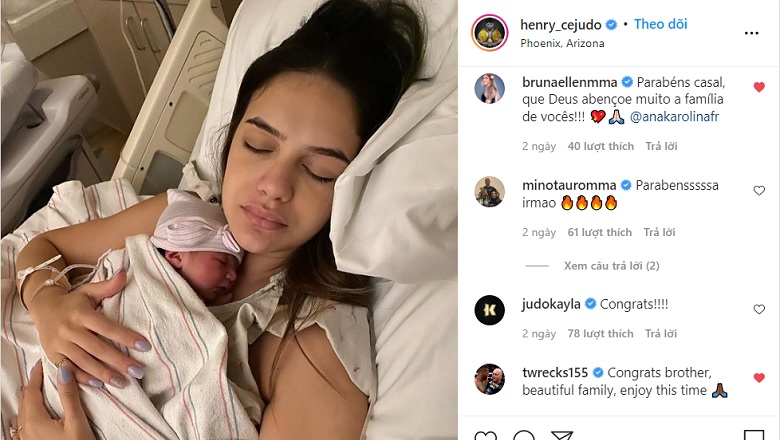 Henry Cejudo's wife gave birth to her first daughter, the family welcomed a new member - Photo 1