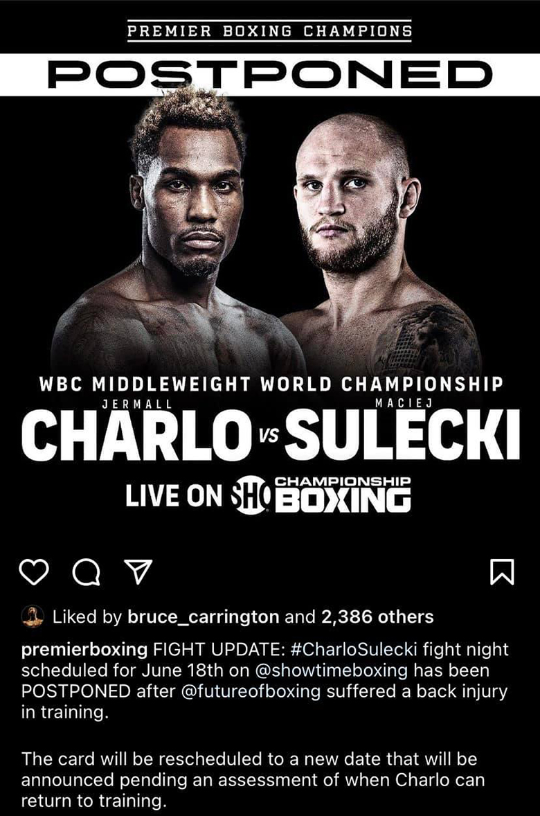 Jermall Charlo was injured, postponed the mid -class WBC protection match with Sulecki - Photo 1