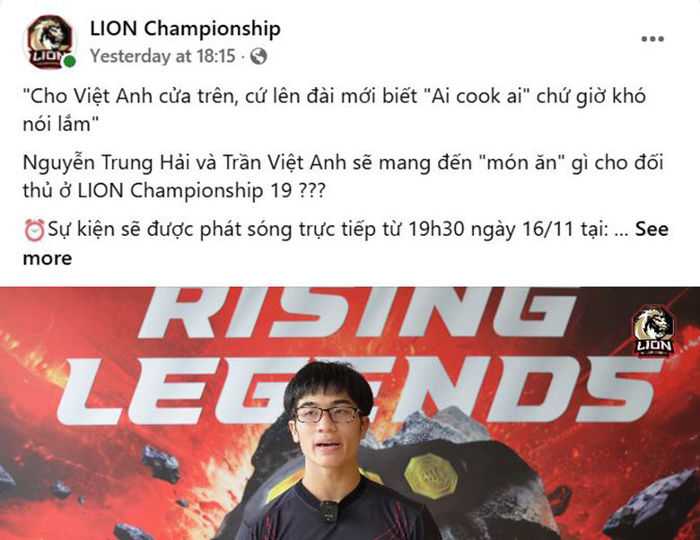 Lion Championship 19 starts 30 minutes later than the message - Photo 2