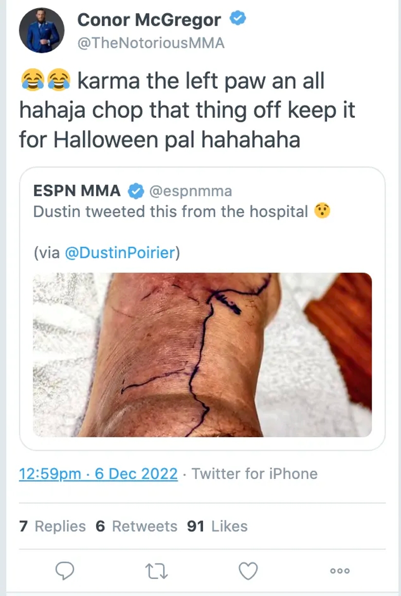 McGregor deleted malicious comments on Poirier's illness - Photo 2