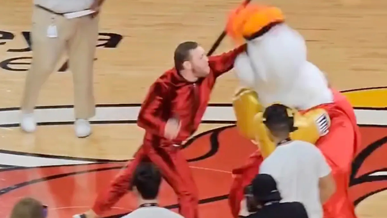 McGregor punched the mascot at the NBA Final - Photo 1
