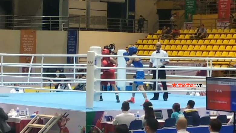 Nguyen Thi Tam punched Thai martial artist, reached the final of Boxing SEA Games 31 - Photo 1