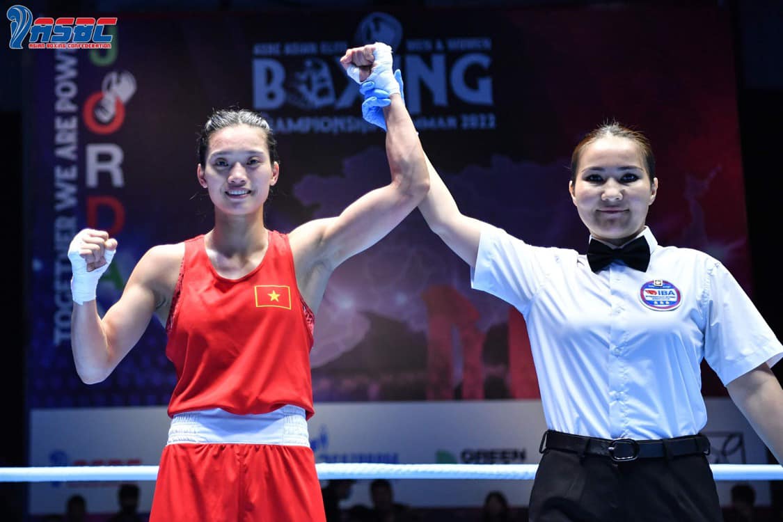 Nguyen Thi Tam won the third match, at the final of the Asian Championship Boxing - Photo 2