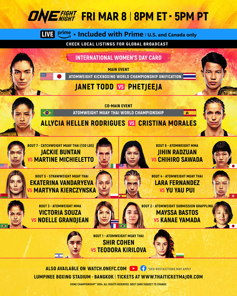 One Championship organizes the event with only female fighters on March 8 - Photo 1