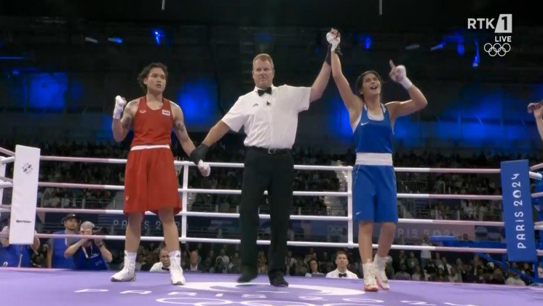 Thai boxer cries at the Paris Olympic Games 2024 after being tried - Photo 1
