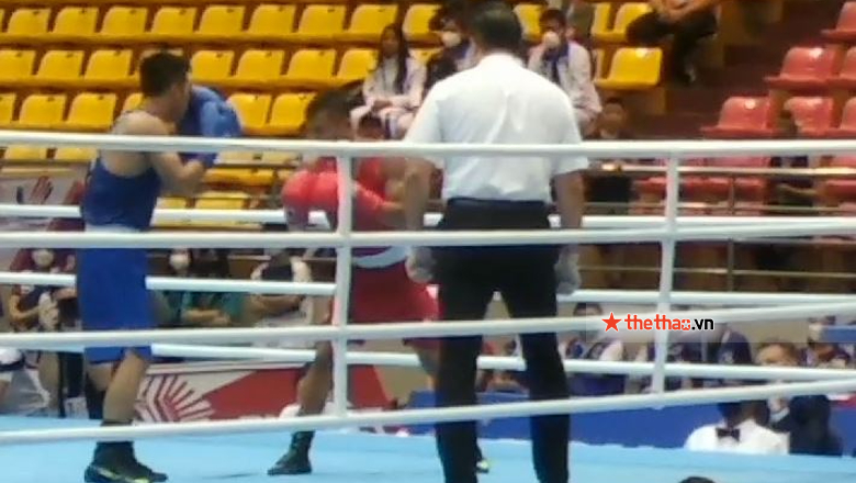 Tran Van Thao lost to the defending champion of the boxing Sea Games - Photo 1