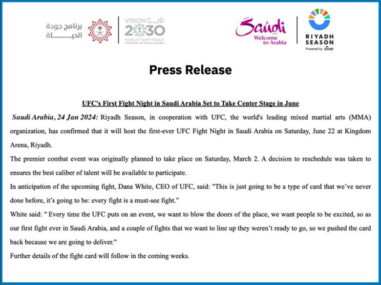 UFC event in Saudi Arabia must move the schedule to June - Photo 5