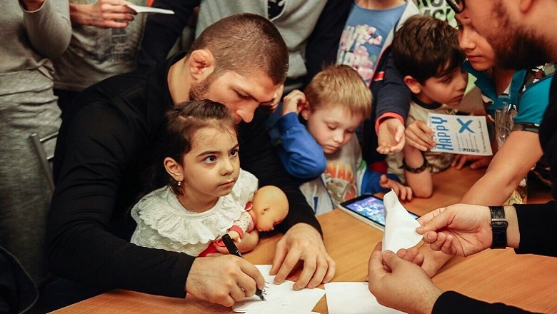 What charitable activities did Khabib Nurmagedov perform? - Photo 1