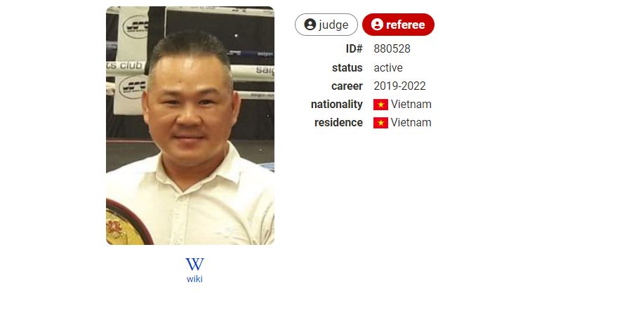 Who is the referee the battle of Boxing IBA world Tran Van Thao vs Andrew Laurio? - Photo 7